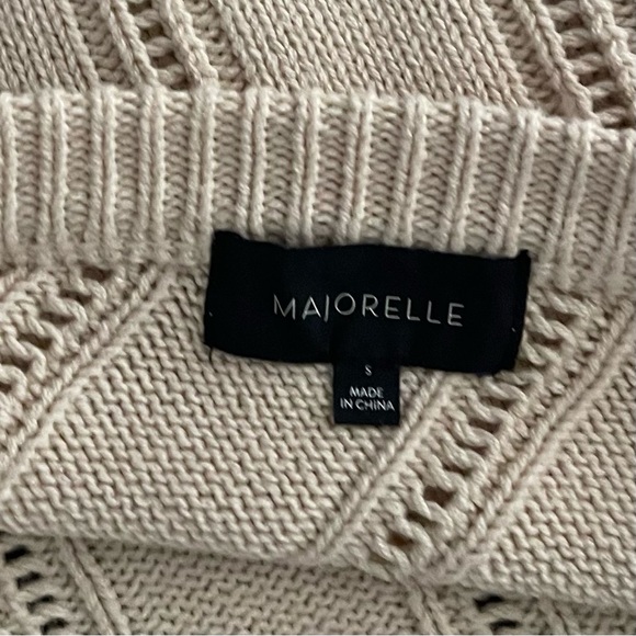 Majorelle Cream Landau Cropped Long Sleeve Asymmetrical Sweater - Picture 6 of 7